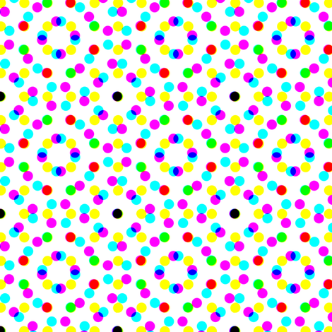 CMYK halftone dots-pale grey