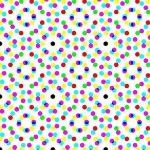 CMYK halftone dots-pale grey