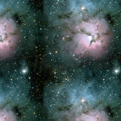 Pink and Green Burst Galaxy