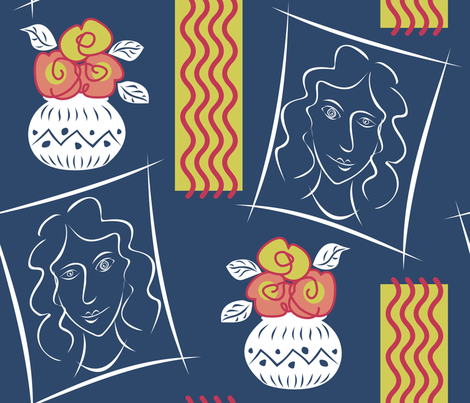 A la Matisse fabric by yellowstudio on Spoonflower - custom fabric