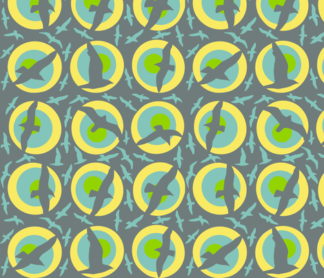 seagulls fabric by karinka on Spoonflower - custom fabric