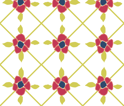 Floral Matisse Diamonds fabric by smuk on Spoonflower - custom fabric