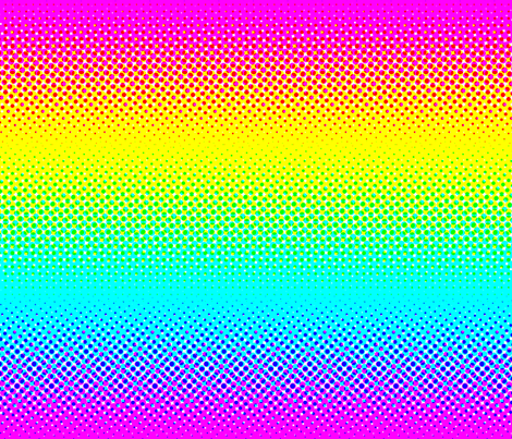 CMYK halftone gradient - rainbow fabric by weavingmajor on Spoonflower - custom fabric