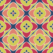 Blooming Buttons on Blue