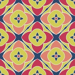 Blooming Buttons on Blue