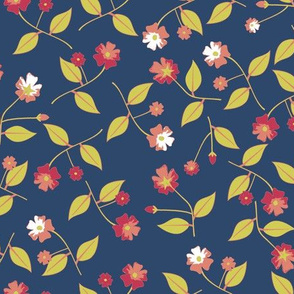 Flowers for Matisse on Blue