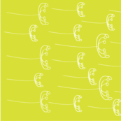 Lime Seed-heads Teatowel