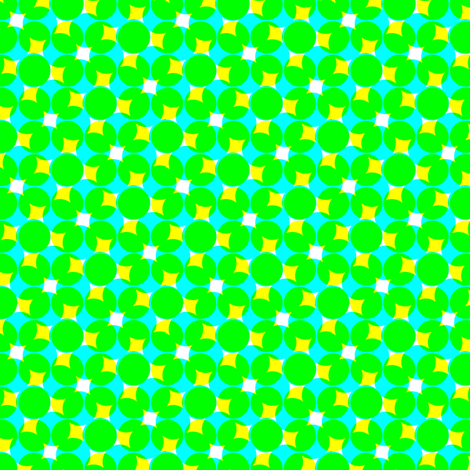 CMYK halftone dots - bright green fabric by weavingmajor on Spoonflower - custom fabric