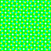 CMYK halftone dots - bright green