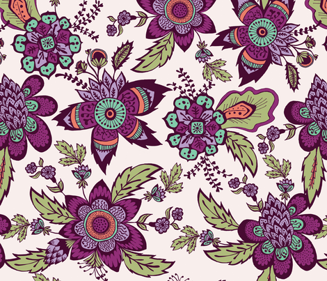 IndianCalico fabric by mandakay on Spoonflower - custom fabric