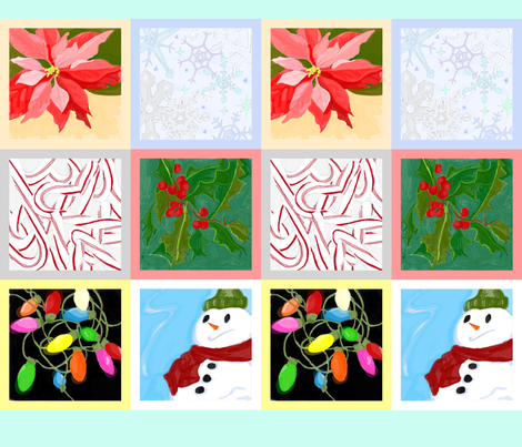 Fun Holiday Cocktail Napkins fabric by mbsterling on Spoonflower - custom fabric
