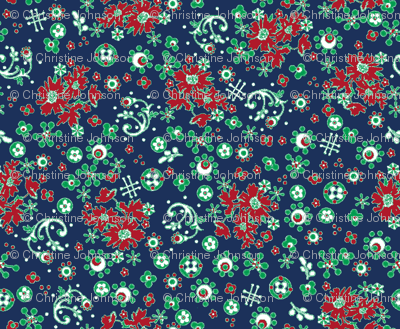 Ditsy Flora / Navy