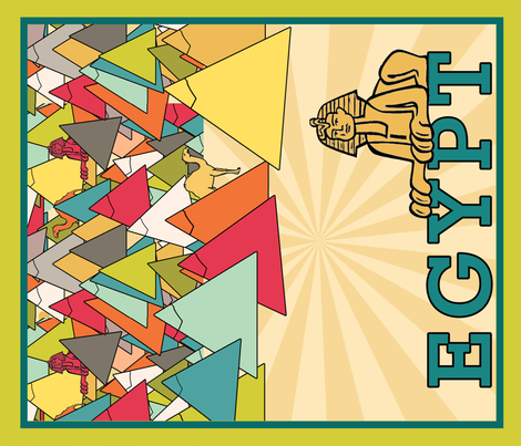 Egypt_teatowel_1 fabric by cairocraft on Spoonflower - custom fabric