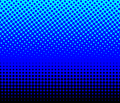 CMYK halftone gradient - black/blue/cyan/white fabric by weavingmajor on Spoonflower - custom fabric
