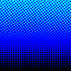 CMYK halftone gradient - black/blue/cyan/white