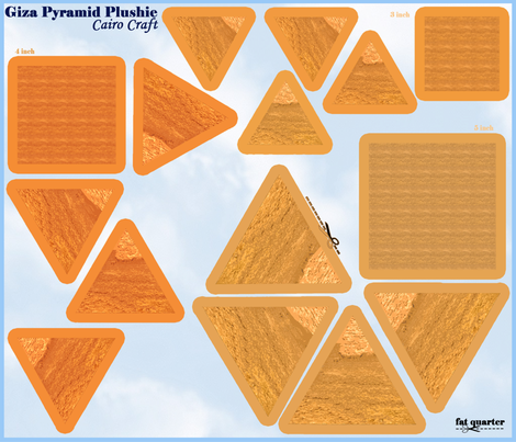 Giza_pyramid_plushie beanies fabric by cairocraft on Spoonflower - custom fabric