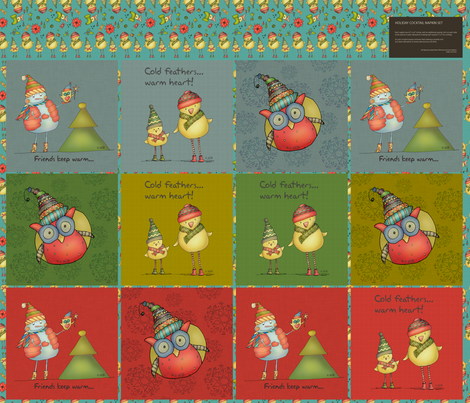 Holidays with friends (fat quarter napkin set)