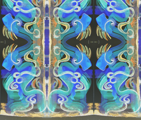 Blue_Dragon fabric by suebee on Spoonflower - custom fabric