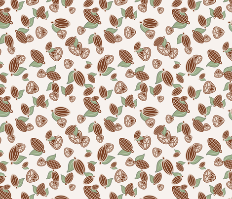 Cocoa Beans fabric by studiofibonacci on Spoonflower - custom fabric