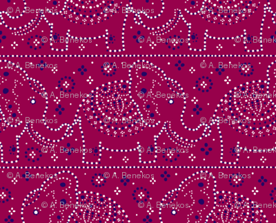 Parading Elephants - Raspberry