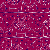 Parading Elephants - Raspberry