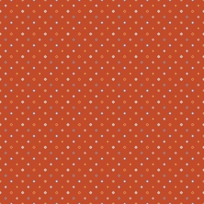 Rust Diagonal Diamond Dots