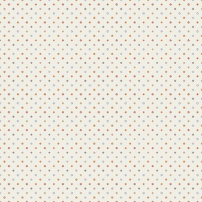 Cream Diagonal Diamond Dots