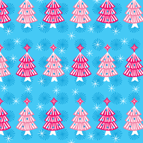 Pink Pop Trees fabric by robyriker on Spoonflower - custom fabric