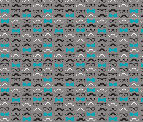 stashglassesmustaches fabric by sassystork on Spoonflower - custom fabric