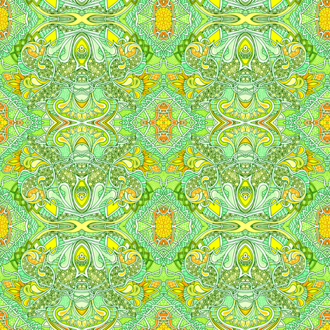 Dragon Scale Paisley Garden of the Mind fabric by edsel2084 on Spoonflower - custom fabric
