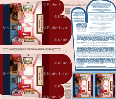 There's No Place Like Home Federal Piano Room Oven Mitt and Ornament Pattern plus Instructions on PiecePattern on Fat Quarter by Kristie Hubler