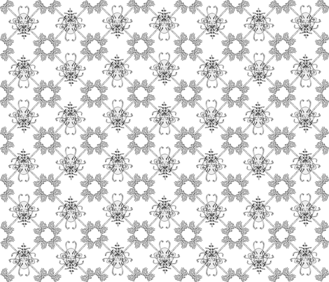 skullpaper (grayscale) fabric by rothcommaannie on Spoonflower - custom fabric