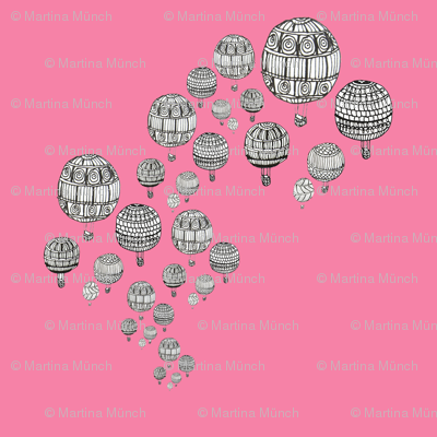 balloons in pink