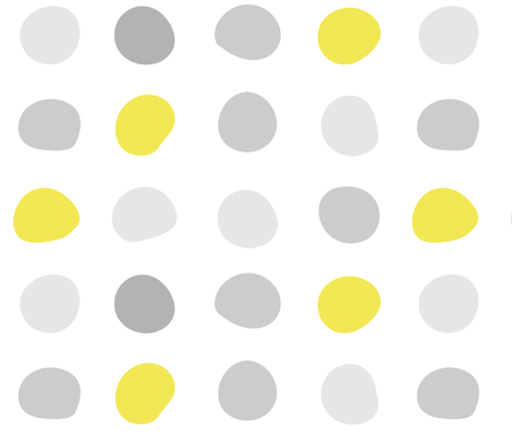 Gray Yellow Dots fabric by wren_leyland on Spoonflower - custom fabric