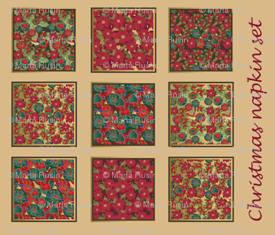 Christmas napkin set