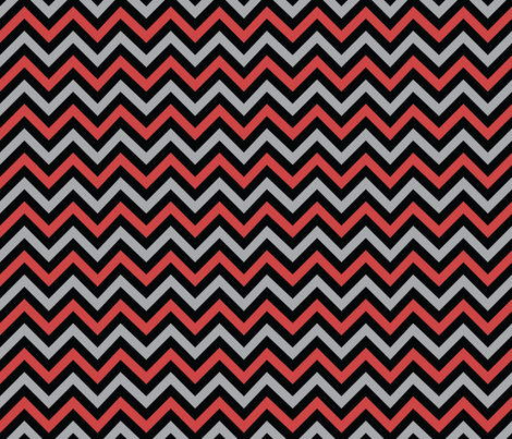 Evil Robot Chevron (Red) fabric by robyriker on Spoonflower - custom fabric