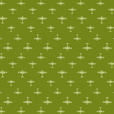Spitfire - Olive fabric by tuppencehapenny on Spoonflower - custom fabric