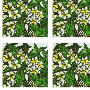 Frangipani Print for Napkins, copyright 2012 seasparkles