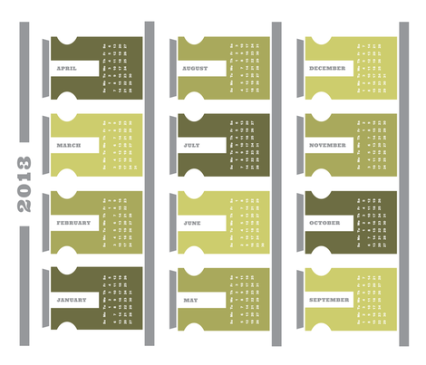 2013 Tea Towel Calendar - Spice Rack fabric by spiffing_design on Spoonflower - custom fabric
