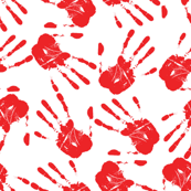 hands all over white red