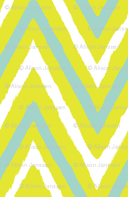 lime+seafoam chevron