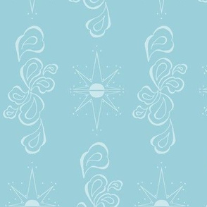 Sunny Day - Ice Blue and White