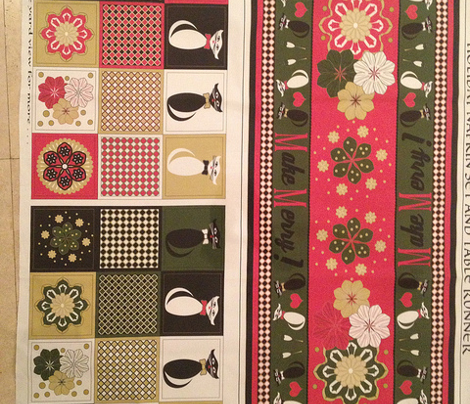 Christmas Cat Napkins & Table Runner 