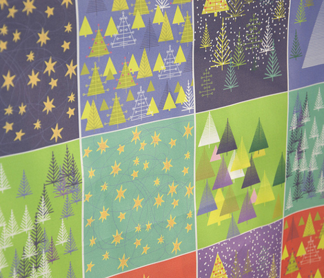 Holiday Trees/Starry Nights Cocktail Napkins