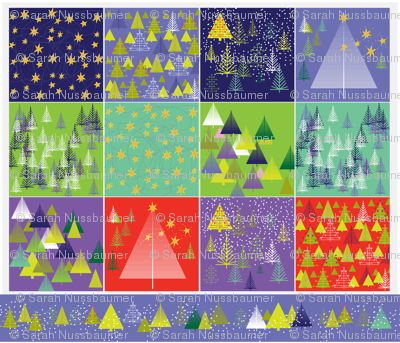 Holiday Trees/Starry Nights Cocktail Napkins