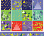 Holiday Trees/Starry Nights Cocktail Napkins