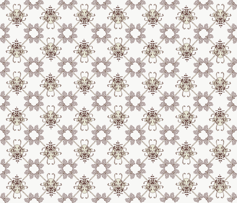 skullpaper (antique) fabric by rothcommaannie on Spoonflower - custom fabric