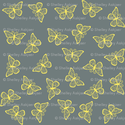 Fancy Butterflies - Yellow