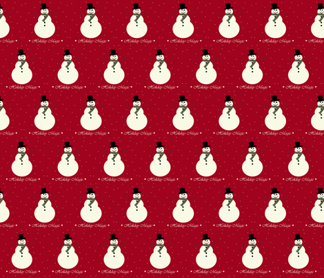 Snowman fabric by arttreedesigns on Spoonflower - custom fabric