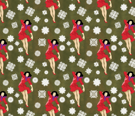 pin_up_winter fabric by lusyspoon on Spoonflower - custom fabric